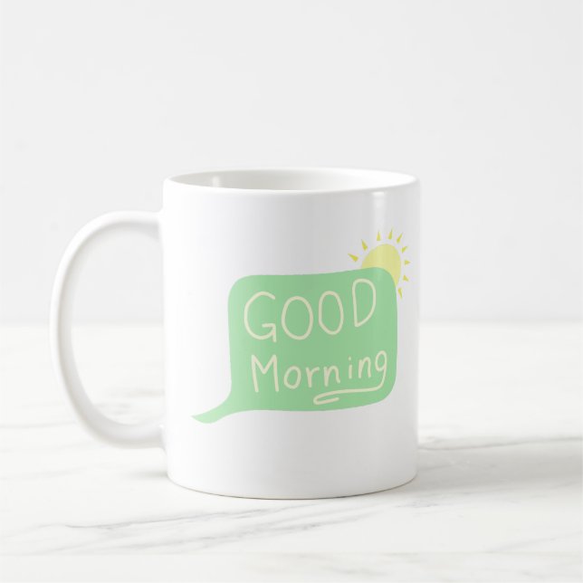 Caneca De Café Boa Manhã Palavra Boca Sol (Esquerda)