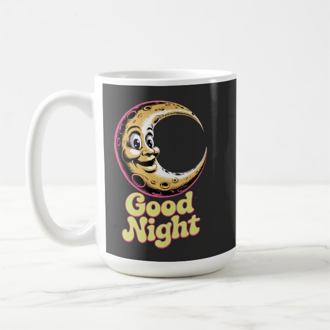 Caneca De Café Boa Noite, Retro Moon (Esquerda)