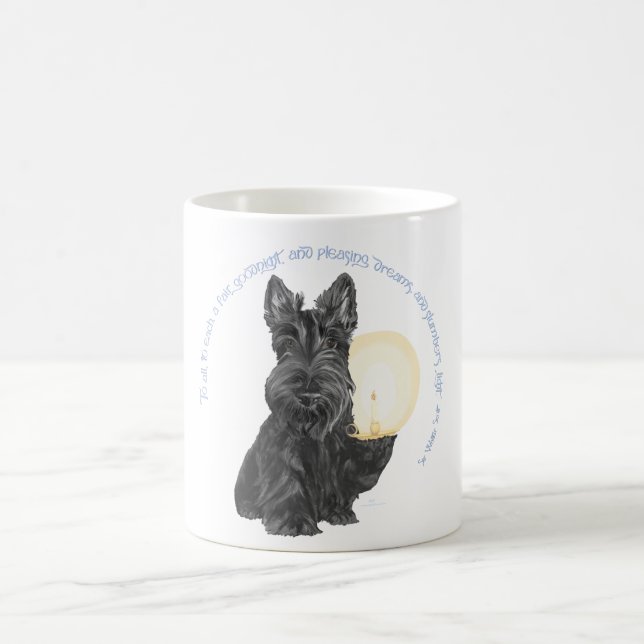 Caneca De Café Boa noite Scottish Terrier (Centro)