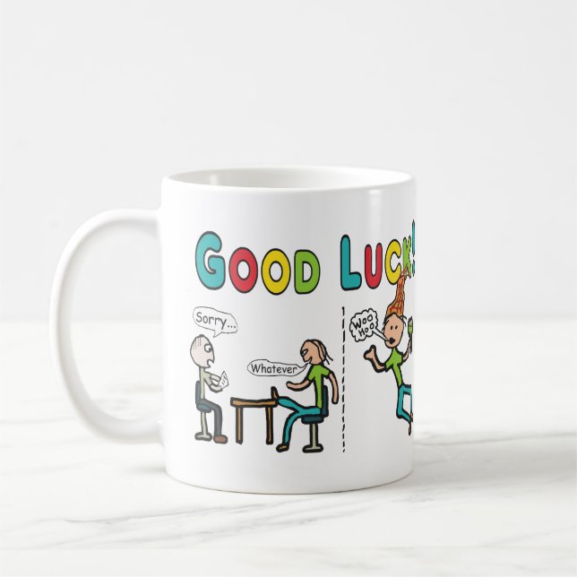 Caneca De Café Boa Sorte Saindo Do Trabalho (Esquerda)