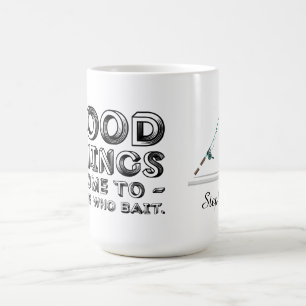 Caneca De Café Boas Coisas Vêm Para Quem Atrai