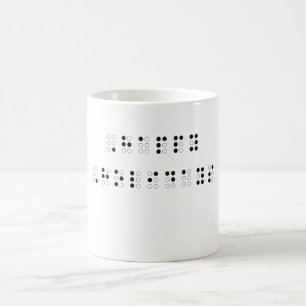 Caneca De Café Boas festas em Braille