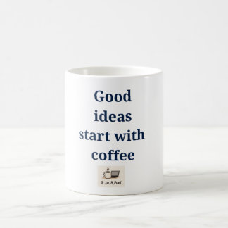 Caneca De Café "Boas ideias começam com café" Engraçado Trabalho