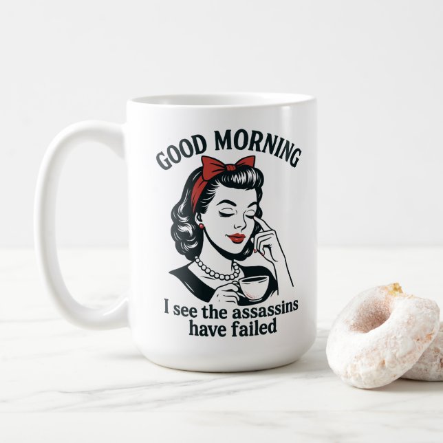 Caneca De Café Boas Manhãs, Assassinos Falharam (Com Donut)