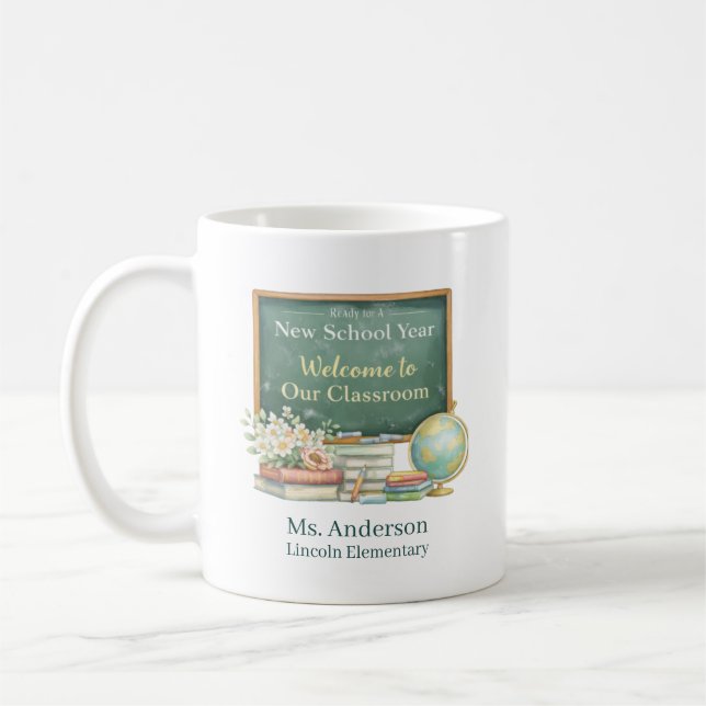 Caneca De Café Boas-vindas Personalizadas à Nossa Sala de Aula Pr (Esquerda)