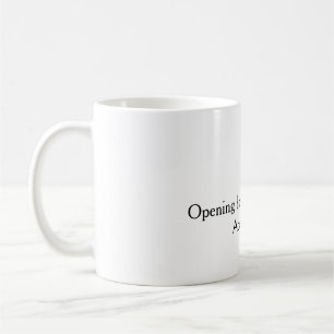 Caneca De Café Boas-vindas simples abertura boas-vindas código de