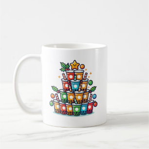 Caneca De Café Boba Árvore de Natal - Feriado Engraçado do Chá