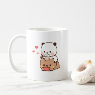 Caneca De Café Boba Panda Bear ama leite Boba e chá mocha