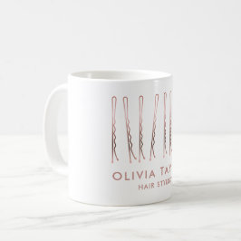 Caneca De Café Bobby Pins Hair Stylist Hair Salon Hairdresser