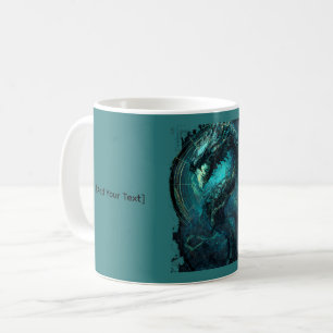 Caneca De Café Bobina Espectral Serpente Cyberpunk Sombrio