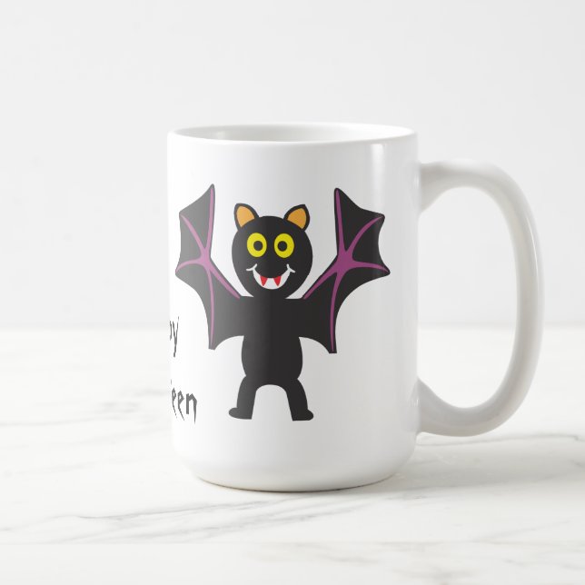 Caneca De Café Bobo Bat Halloween (Direita)