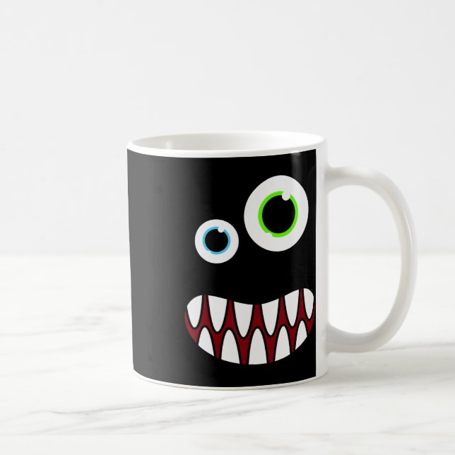 Caneca De Café Bobo Engraçado Monstro Rosto Festa de aniversário  (Direita)