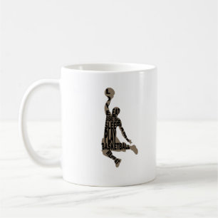 Caneca De Café Boca de golfe de jogador de basquete