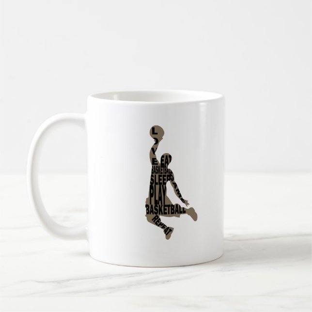 Caneca De Café Boca de golfe de jogador de basquete (Esquerda)