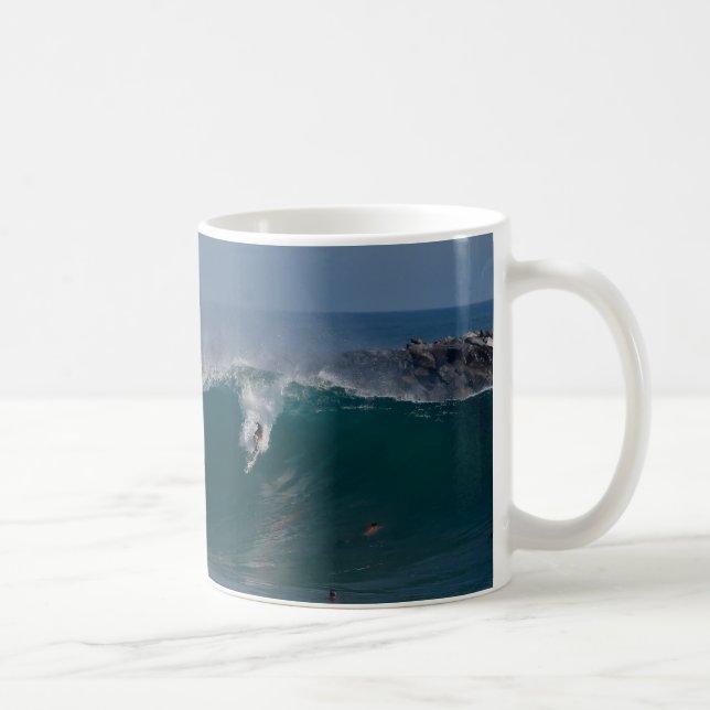 Caneca De Café Body surfando a WEDGE, Newport Beach  (Direita)