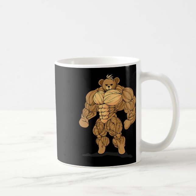 Caneca De Café Bodybuilding Strength Sport Bear  (Direita)