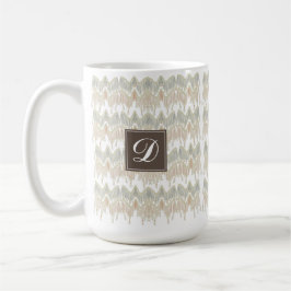 Caneca De Café Boho Abstrato Orgânico Macramê Natural Pendurado