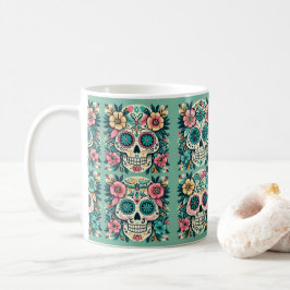 Caneca De Café Boho CaveirasDoces