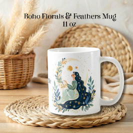 Caneca De Café Boho Celestial Moon Maiden Mug