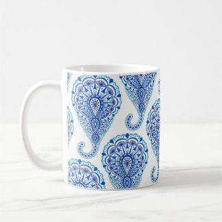 Caneca De Café Boho Chic Paisley Seamless Oriental