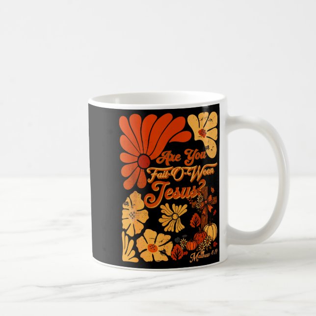 Caneca De Café Boho Christian Fall Thanksgiving Are You Fall-o-we (Direita)