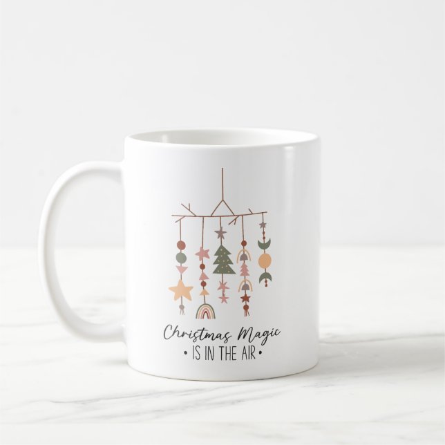 Caneca De Café Boho Christmas Magic FEST Holiday (Esquerda)