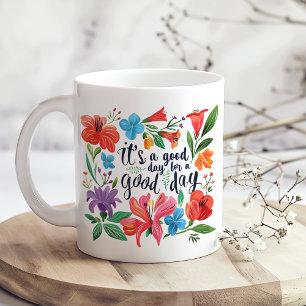 Caneca De Café Boho Colorful Wildflower