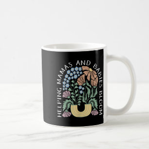 Caneca De Café Boho Floral Helng Mamãs &amp; Bebês Bloom Doula B