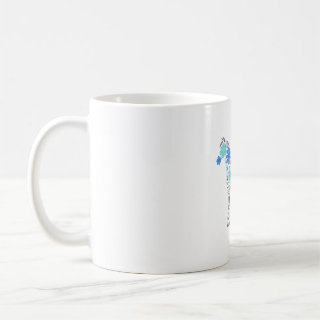 Caneca De Café Boho Floral Horse (Esquerda)