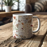 Caneca De Café Boho Floral Mug<br><div class="desc">Boho Floral Mug Elegante e romântico, esta bela paleta colorida de bronzeado, marrom, ferrugem, terracota e laranja queimada é o tema de tendências para os casamentos deste ano. A relva seca russa, lindas flores, borboletas bonitinhas, e flores silvestres vintage são detalhes espantosos a acrescentar ao seu casamento boho-chic moderno. Encontre...</div>