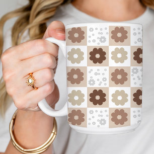 Caneca De Café Boho Flower verificado