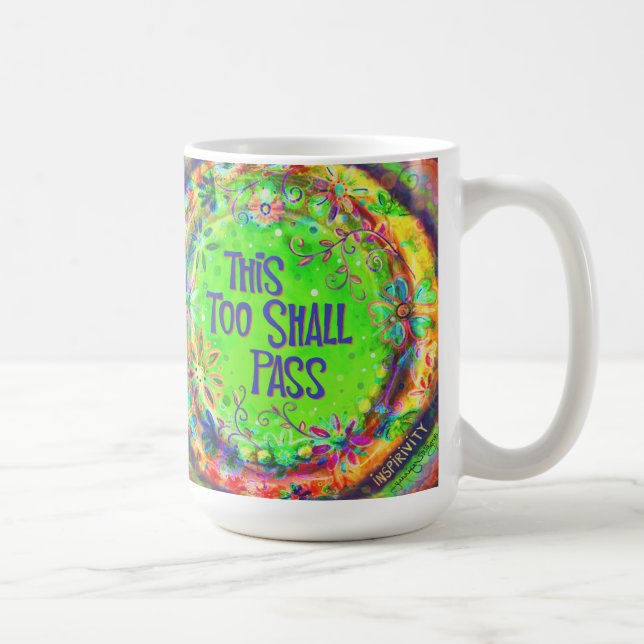 Caneca De Café Boho Isto Também Deve Passar Por Citação Inspirivi (Direita)