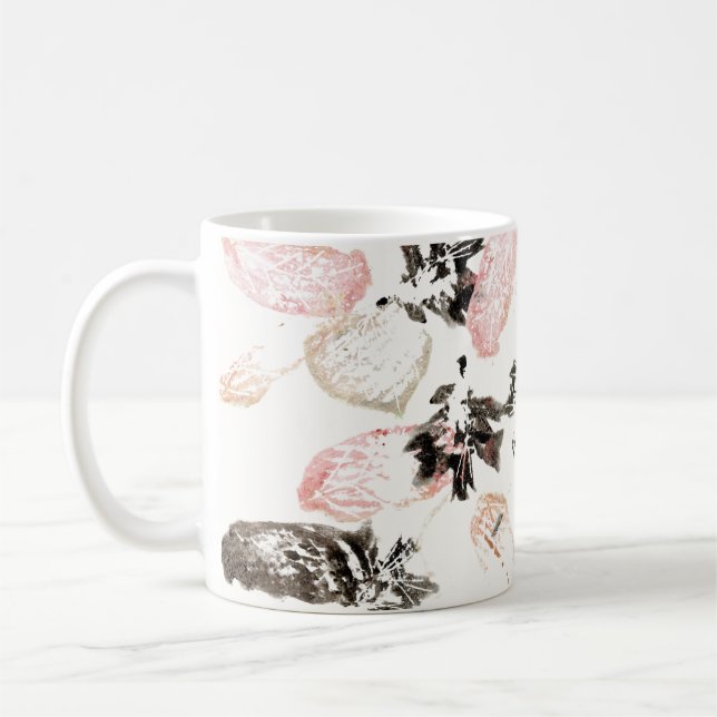 Caneca De Café Boho Leaves e Penas Mug (Esquerda)