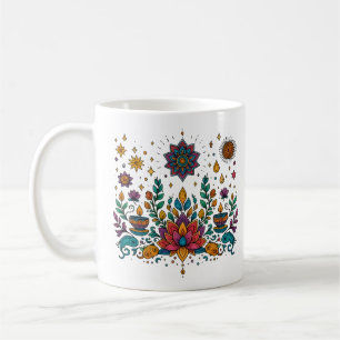 Caneca De Café Boho Lotus Mind Meditation Art
