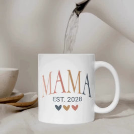 Caneca De Café Boho Mama Personalizado Est. 2028 Mug, Novo Presen