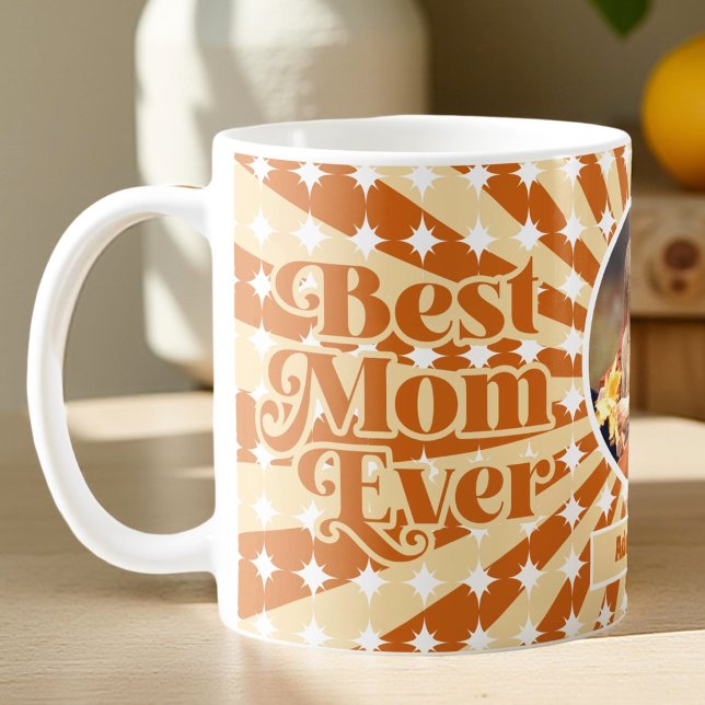 Caneca De Café Boho Melhor Mãe Já Personalizada Dia de as mães de (Criador carregado)