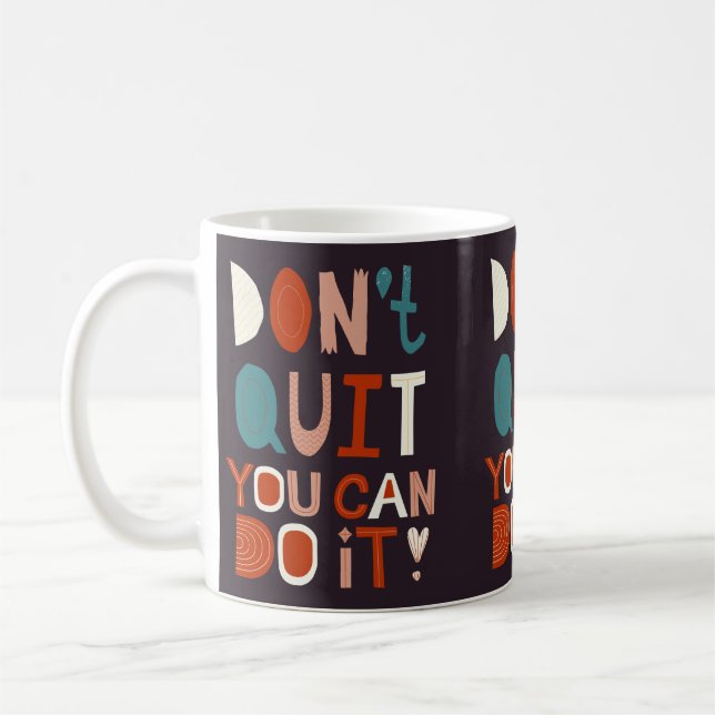 Caneca De Café Boho Motivational Mug Não deixe de fazer isso (Esquerda)