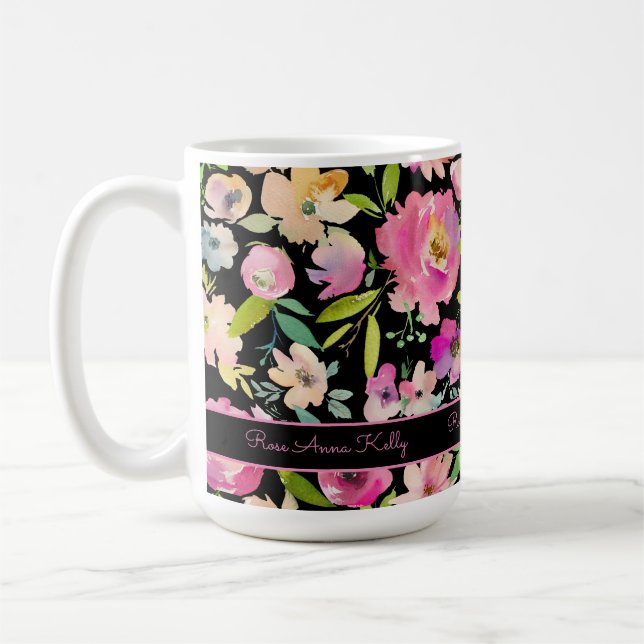 Caneca De Café Boho Pastel Watercolor (Esquerda)