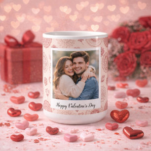 Caneca De Café Boho Personalizado Foto e Texto Dia dos Namorados