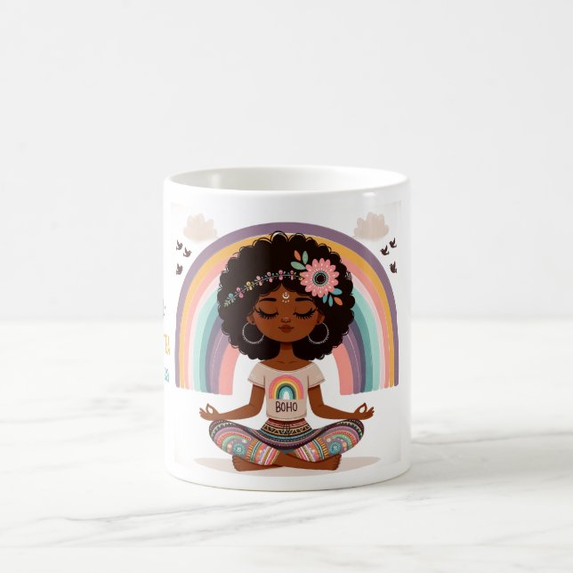 Caneca De Café Boho Positivi-Tea Yoga Coffee Mug (Centro)