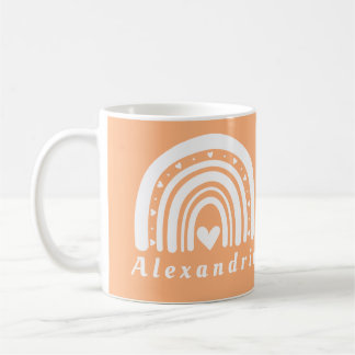Caneca De Café Boho Rainbow Personalizado