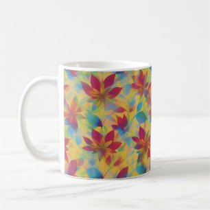 Caneca De Café BOHO Red Floral Design