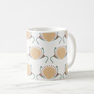 Caneca De Café Boho Shell Pattern 