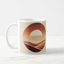 Caneca De Café Boho Sunset - Design estética inspirada na naturez