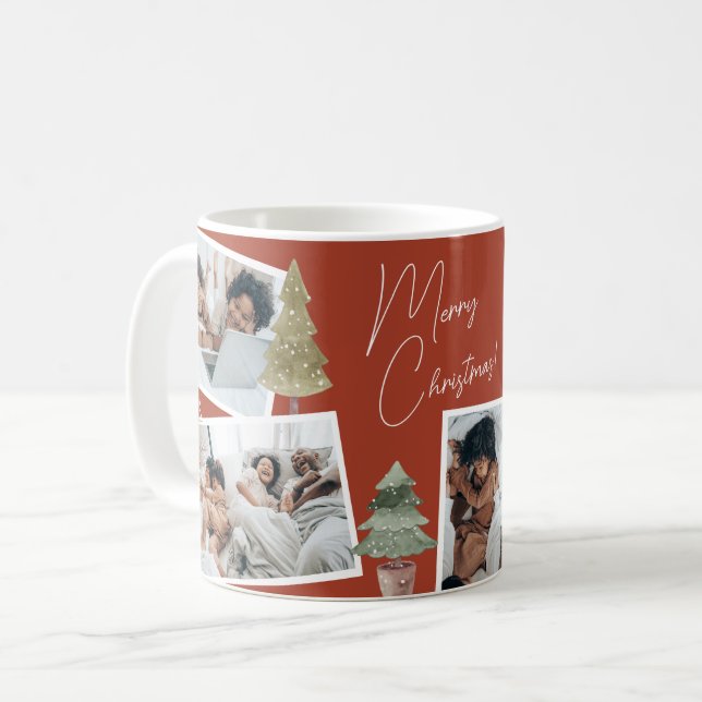 Caneca De Café Boho Terracotta - Pinheira de Natal (Frente Esquerda)