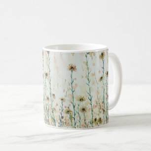 Caneca De Café Boho Vintage Wildflower