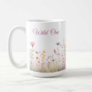 Caneca De Café Boho Wildflower Garden Wildflower