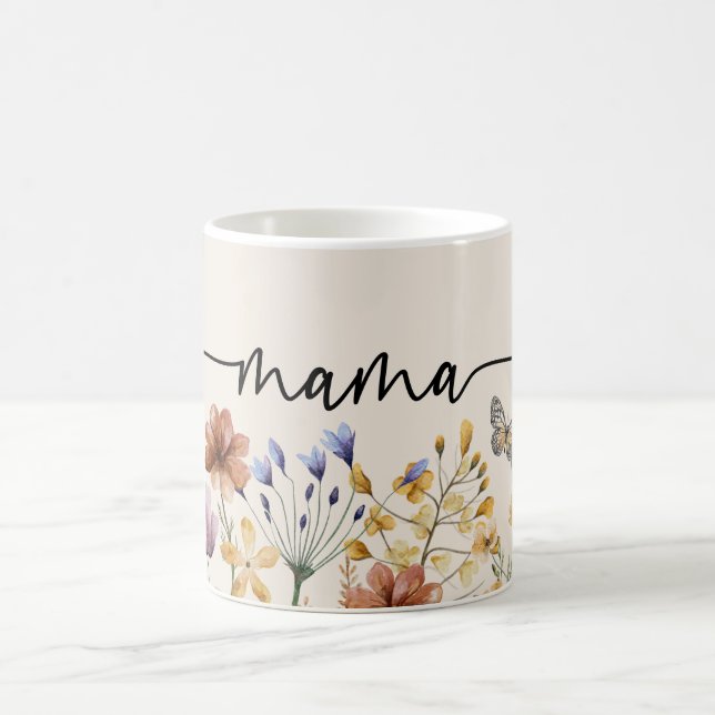 Caneca De Café Boho Wildflower Mama (Centro)