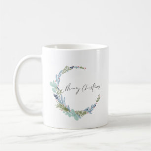 Caneca De Café Boho Wreath Felry Christmas Modern Design