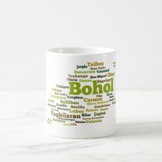 Caneca De Café Bohol Geographic Wordcloud Mug